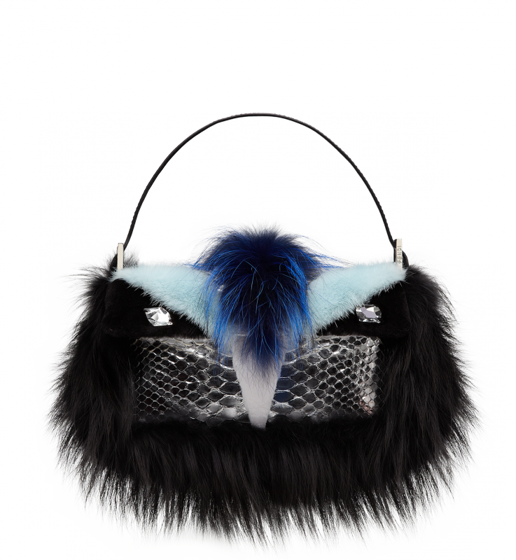 Baguette Python Lamè Adorned With Swarovski Crystal (737x800), Png Download