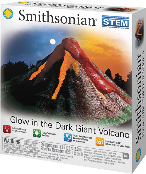 Glow In The Dark Giant Volcano (600x600), Png Download