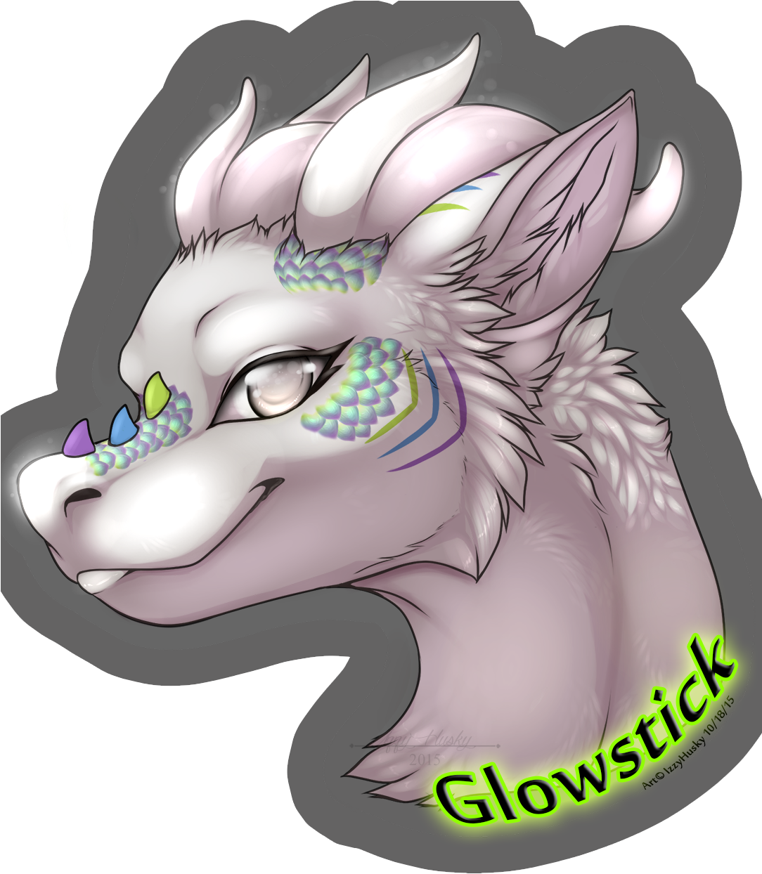 Glowstick Headshot Badge Com (1083x1280), Png Download