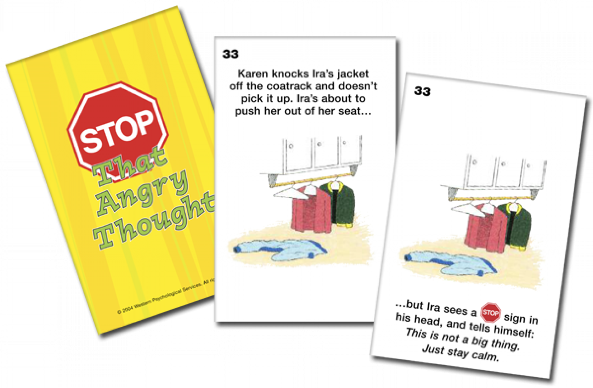 Stop That Angry Thought Cards (2000x1245), Png Download