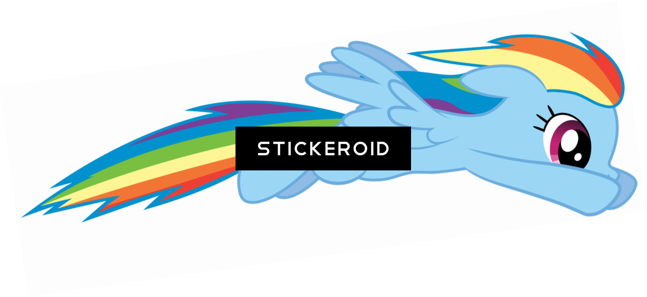 Rainbow Dash Jump (1327x610), Png Download