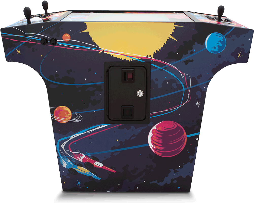 "space Race" Cocktail Arcade Machine With 250 Arcade (1000x817), Png Download