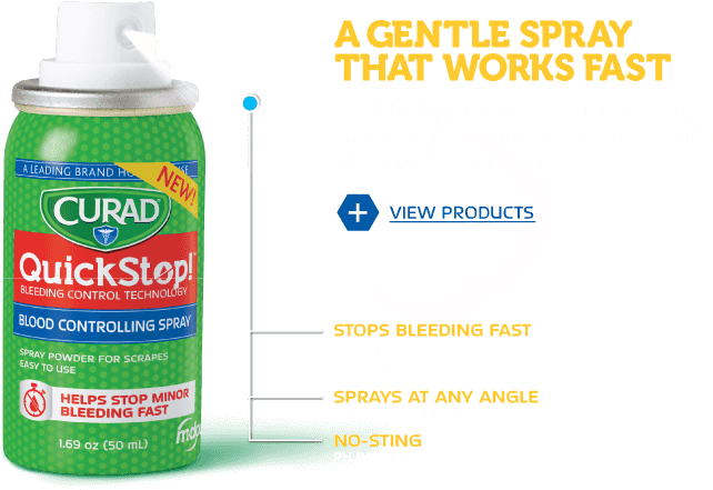 Curad Quickstop Spray (669x503), Png Download