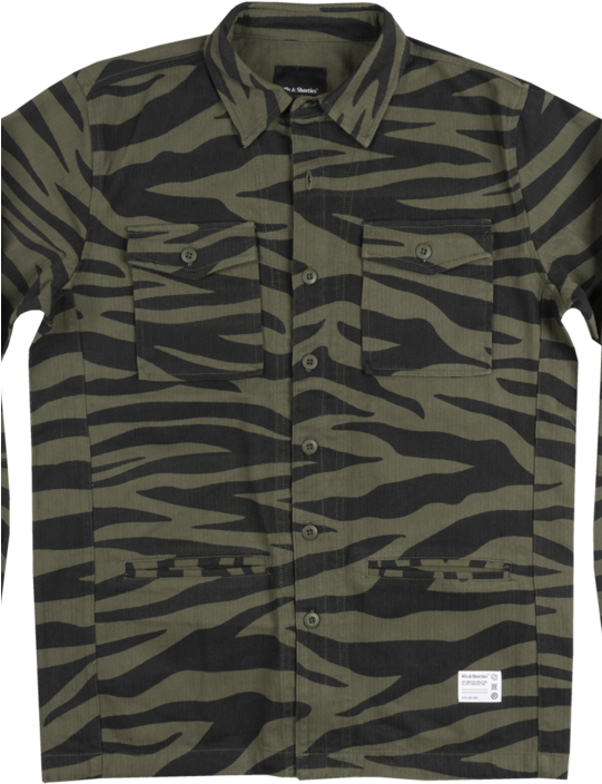 40s & Shorties Bravo Tiger Camo Jacket Mens Fashion (540x720), Png Download