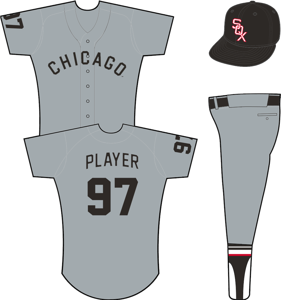 Chicago White Sox Road Uniform (1000x1035), Png Download