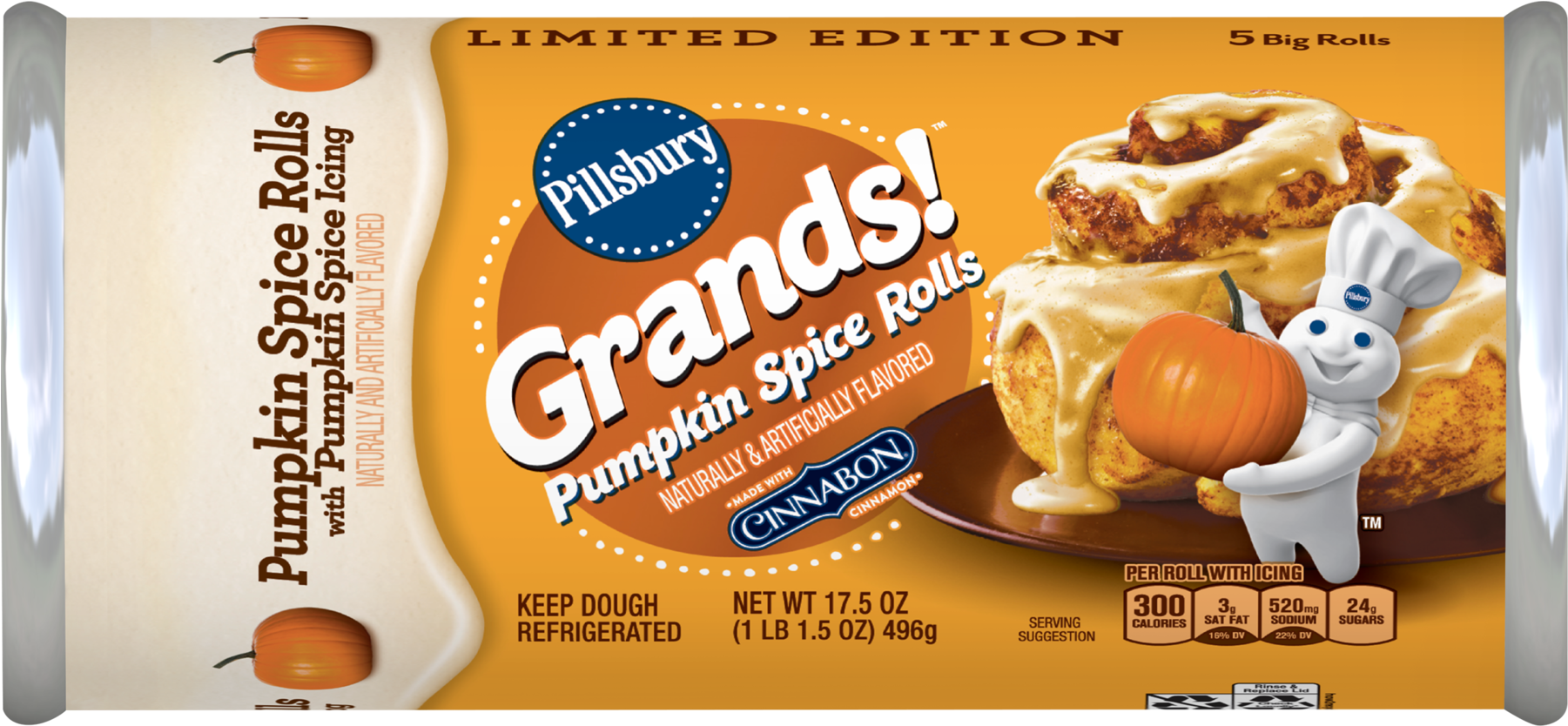 Limited Edition Pumpkin Spice Rolls With Pumpkin Spice (1800x1800), Png Download