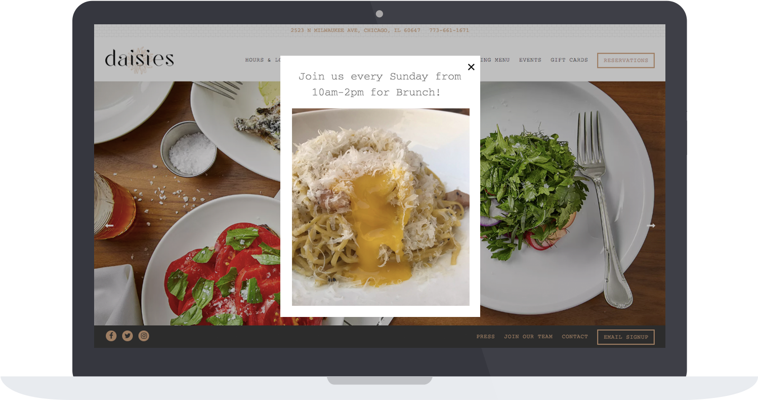 Daises' Homepage With Alert (1500x865), Png Download