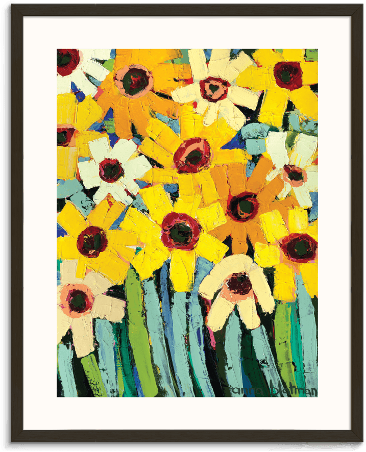 Anna Blatman Rosy's Daisies (900x900), Png Download