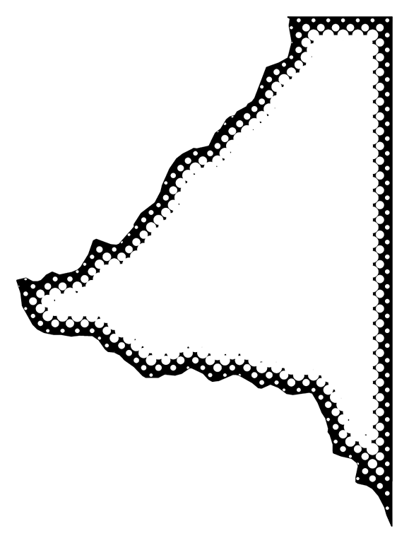 A Map Of Bradford With Dots Reversed Out Of A Black (579x768), Png Download