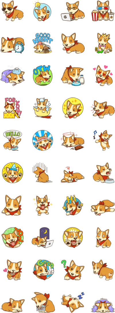 Corgi Dog (420x1121), Png Download