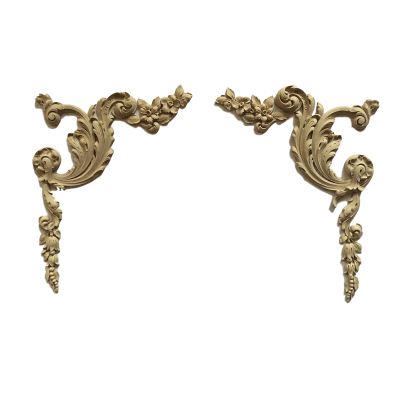 Flowers And Scrolls-fr (800x800), Png Download