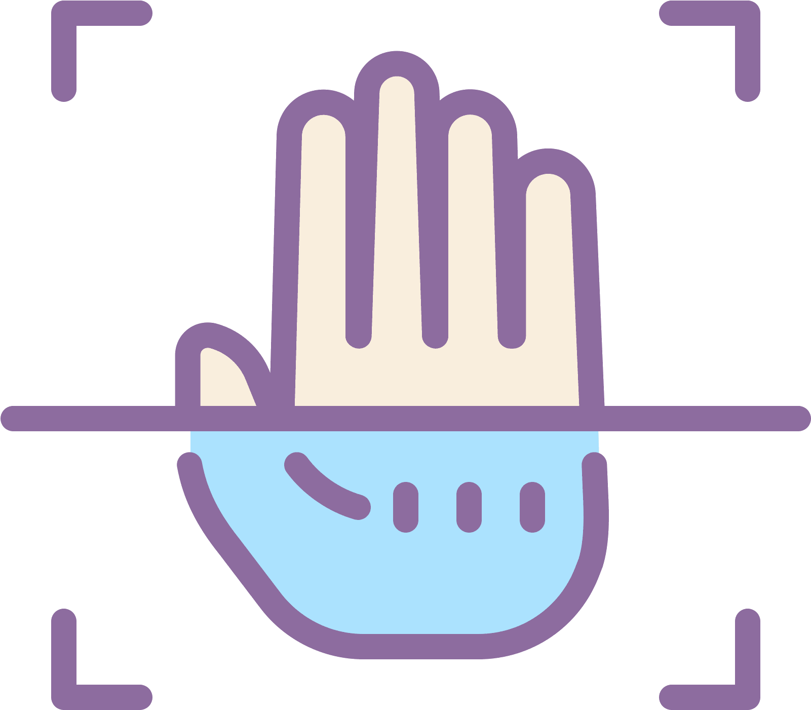 Palm Scan Icon (1600x1600), Png Download