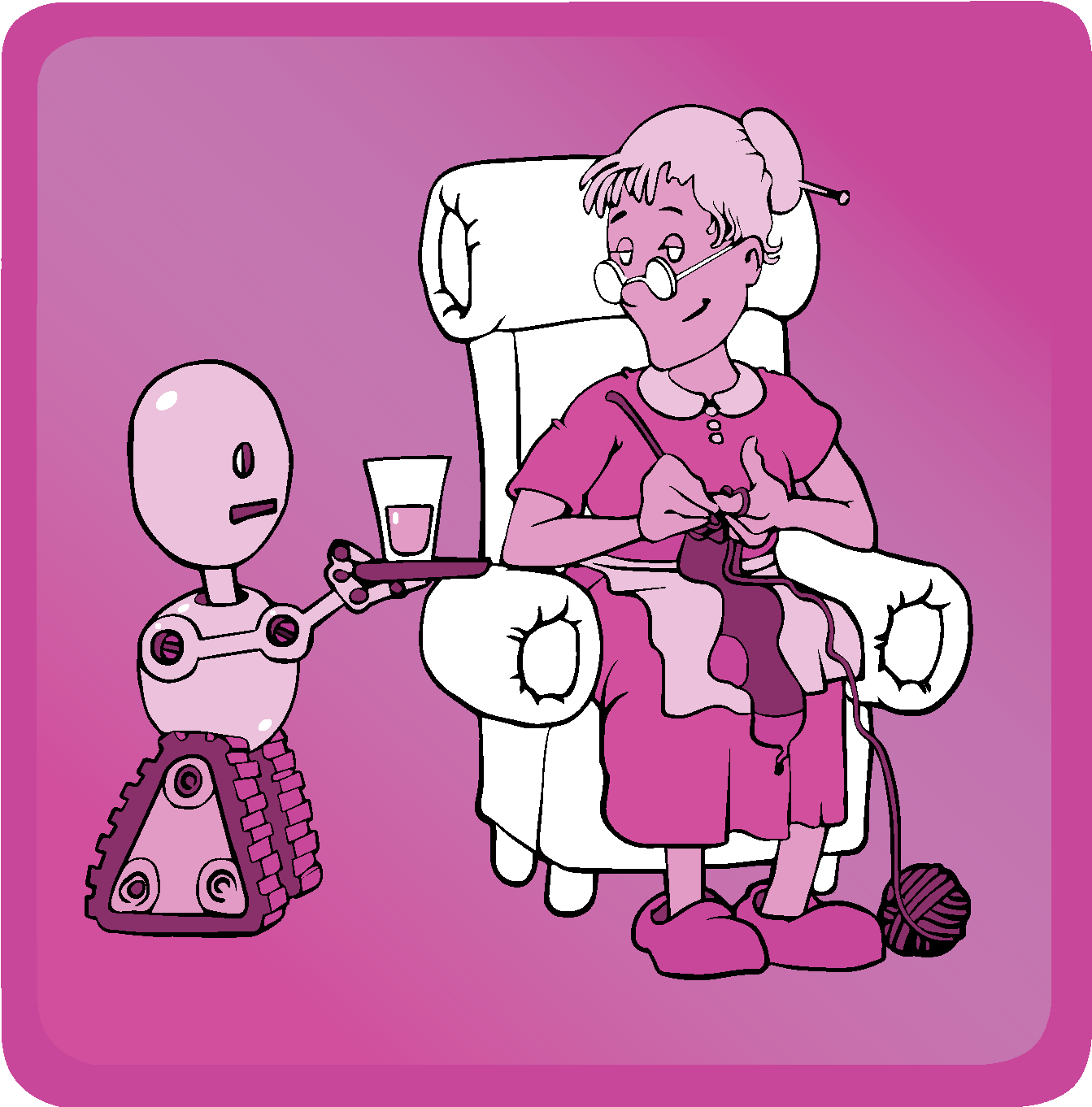 How Can Technology Help The Elderly Live In Their Own (1440x1440), Png Download