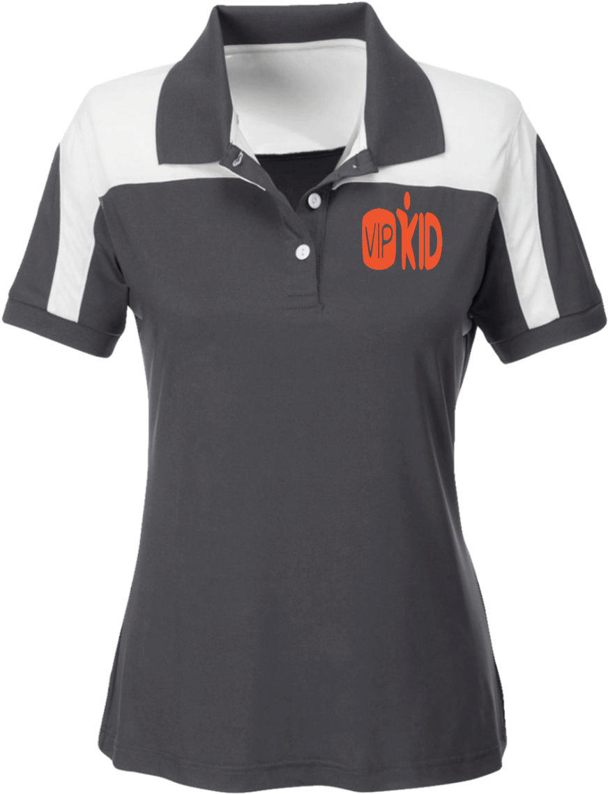 Vipkid Logo Embroidered Ladies Color Block Polo (1155x1155), Png Download