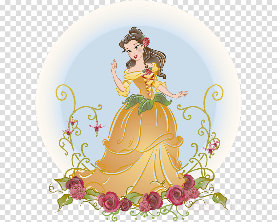 Belle Disney Princess Clipart Belle Ariel Cinderella (900x720), Png Download