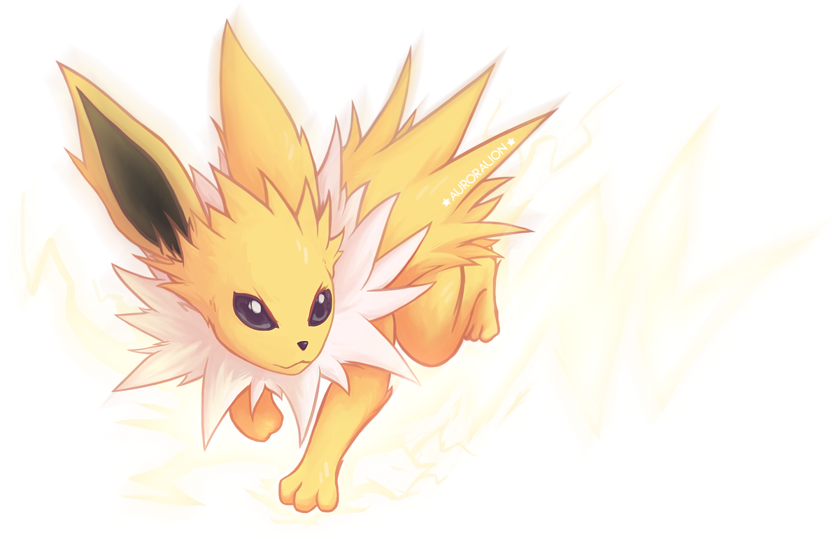 #135 Jolteon Used Thunderbolt And Discharge (1222x785), Png Download