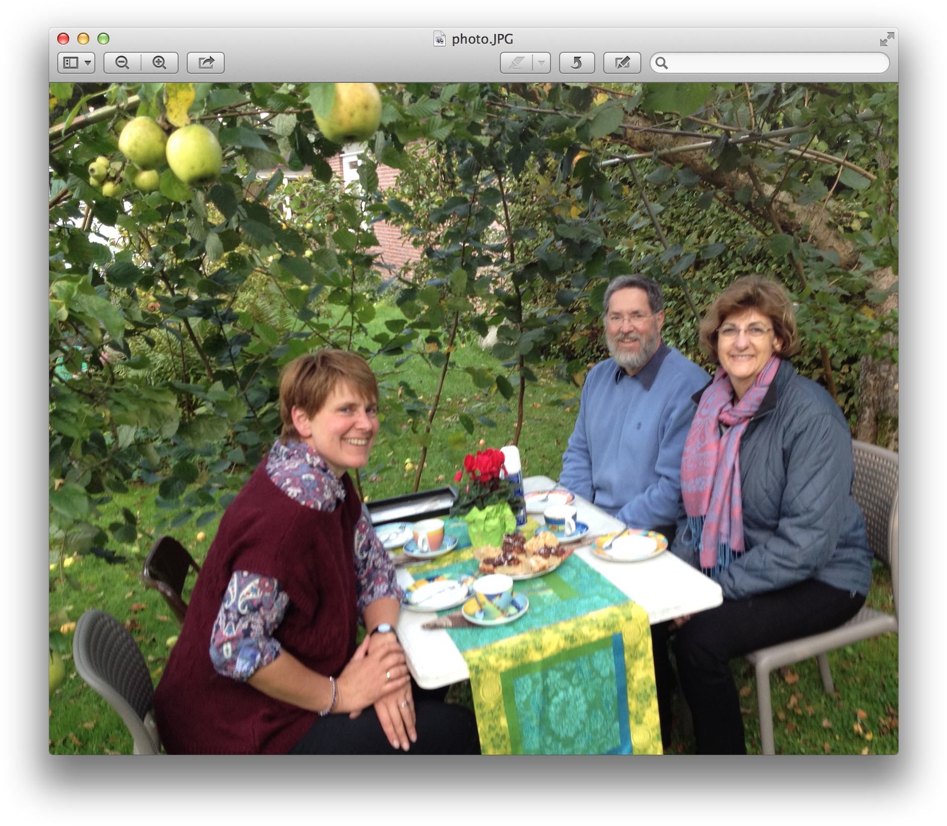 Vickie Sits With Our Pastor Friends Ursula Sieg And (1920x1676), Png Download