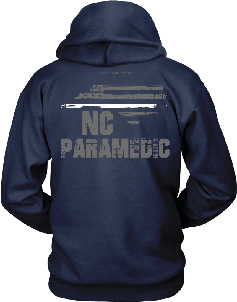 North Carolina Paramedic Thin White Line Hoodie (1024x1024), Png Download