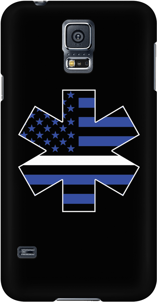Star Of Life Thin White Line Phone Case (1024x1024), Png Download
