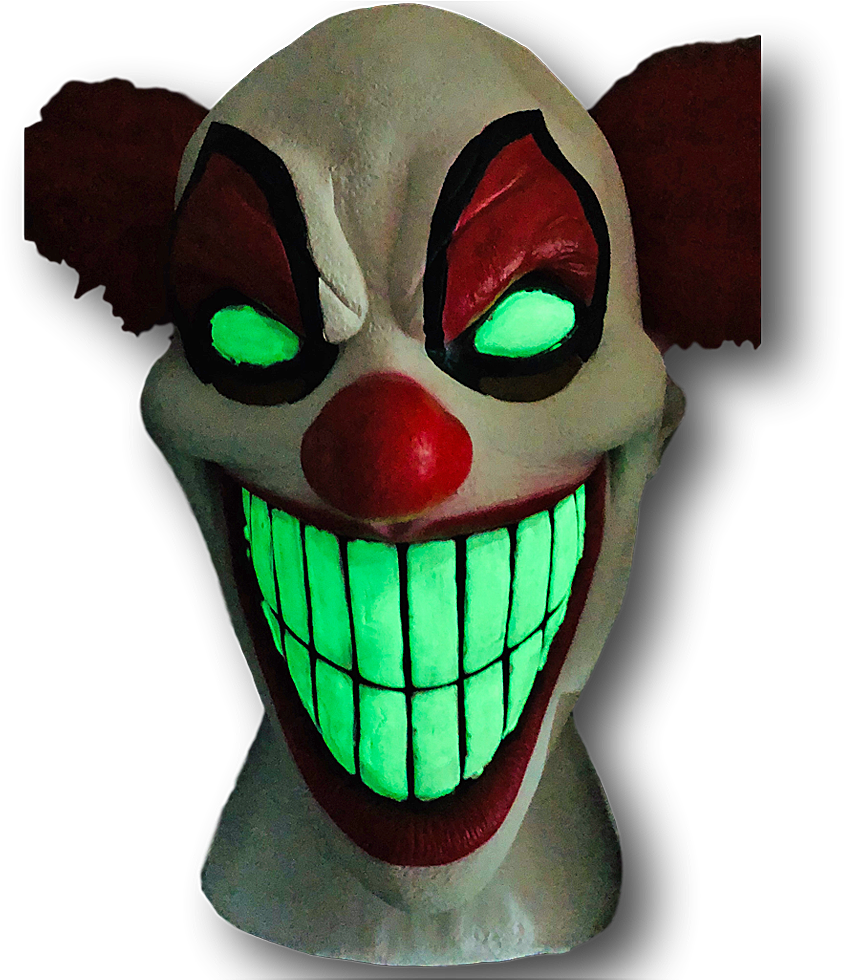 Chester The Evil Clown Mask, Glow In The Dark (1024x1024), Png Download