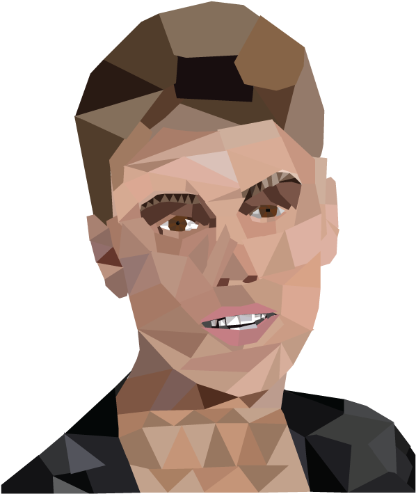 Sophia's Justin Bieber Low Poly Project (612x792), Png Download