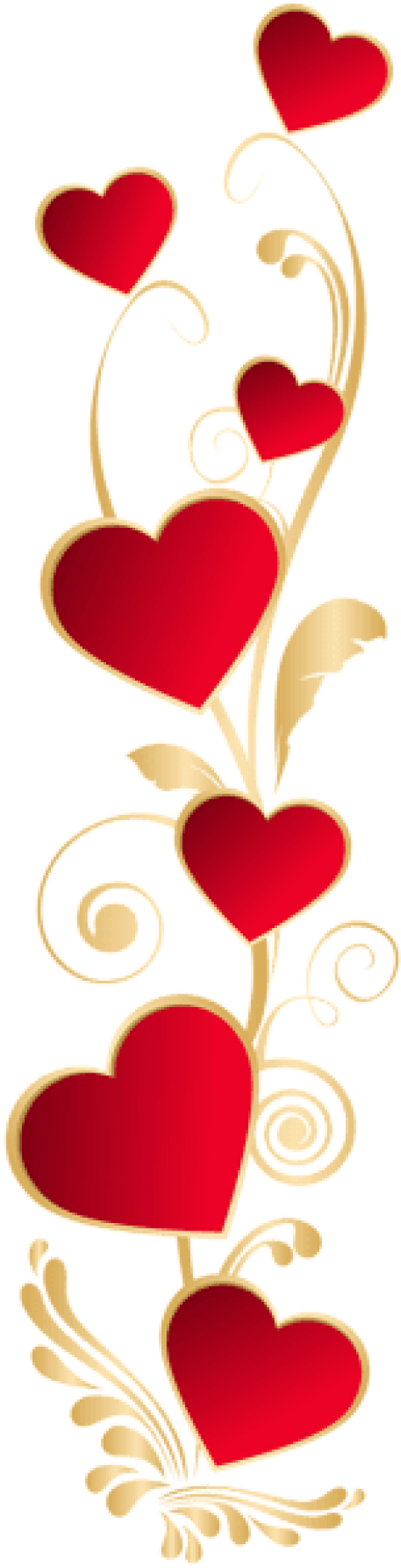 Hearts Background Png (480x1859), Png Download