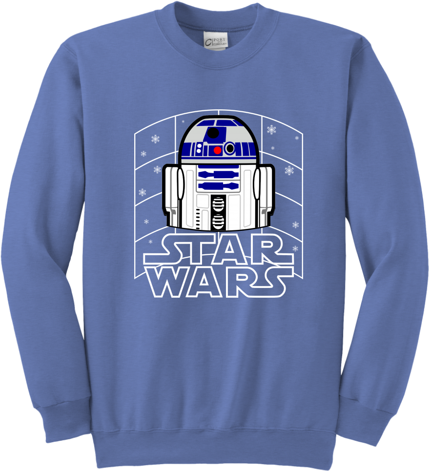 Star Wars R2d2 Droid T Shirt Boys Youth Crewneck Sweatshirt (1024x1024), Png Download