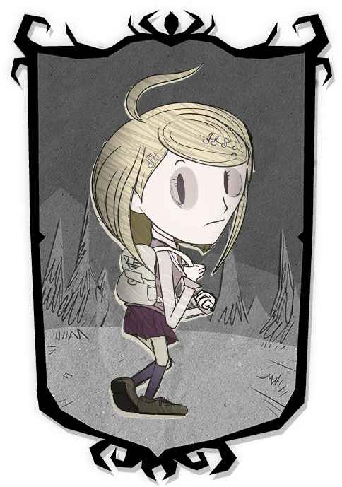 Kaede Akamatsu In The Style Of Don't Starve (560x720), Png Download