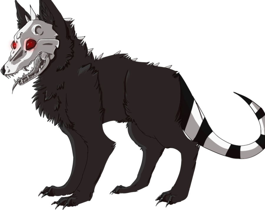 He Has Three Tail Stripes, Two Red Glowing Orbs For (900x714), Png Download