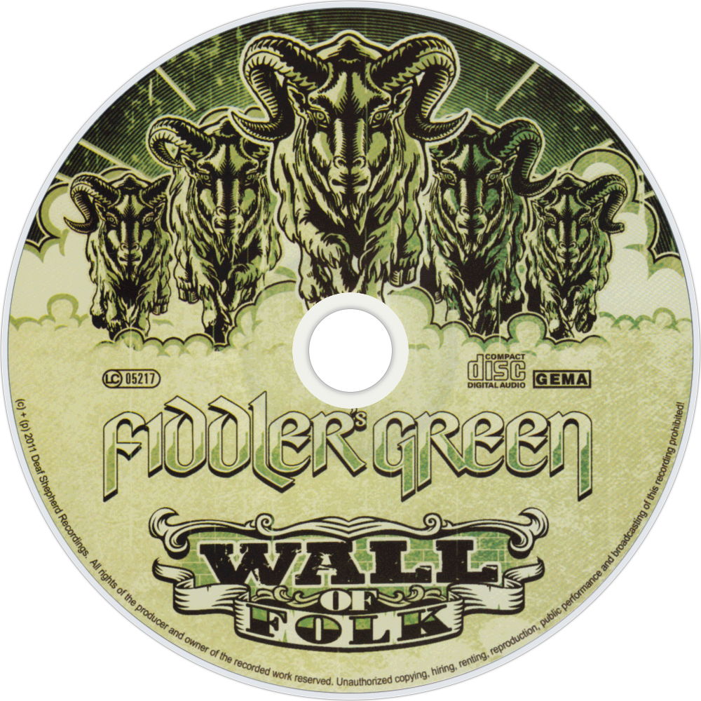 Fiddler's Green Wall Of Folk Cd Disc Image (1000x1000), Png Download