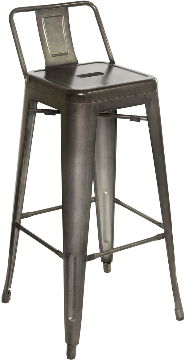 Metal Back Galvanized Steel Bar Stool (1200x1200), Png Download