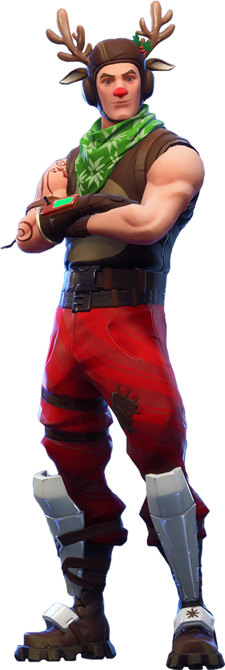 Fortnite Red-nosed Ranger Png (1100x1100), Png Download