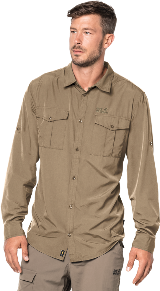 Jack Wolfskin Atacama Roll-up Shirt (1000x1000), Png Download