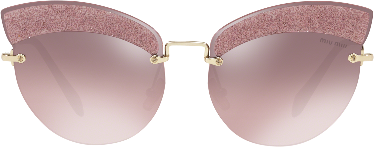 Miu Miu Glitter Fabric Sunglasses (2400x2400), Png Download