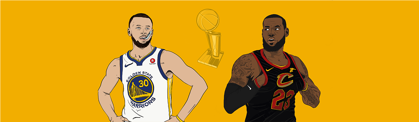 Nba Finals Player Illustrations (1400x740), Png Download