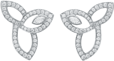 Lily Cluster By Harry Winston, Diamond Earrings In (760x500), Png Download