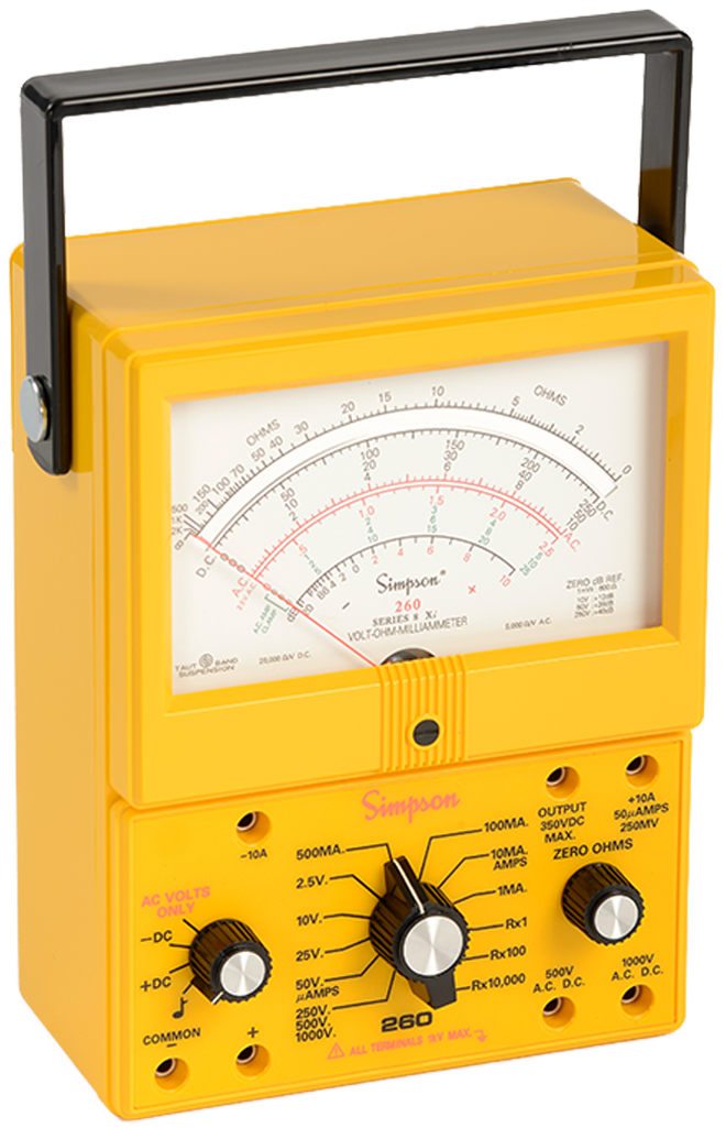 Simpson 260-8xpi Analog Yellow Industrial Vom (1024x1024), Png Download