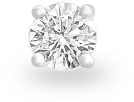 Certified Solitaire Diamond Earrings 18k White Gold (1060x1060), Png Download