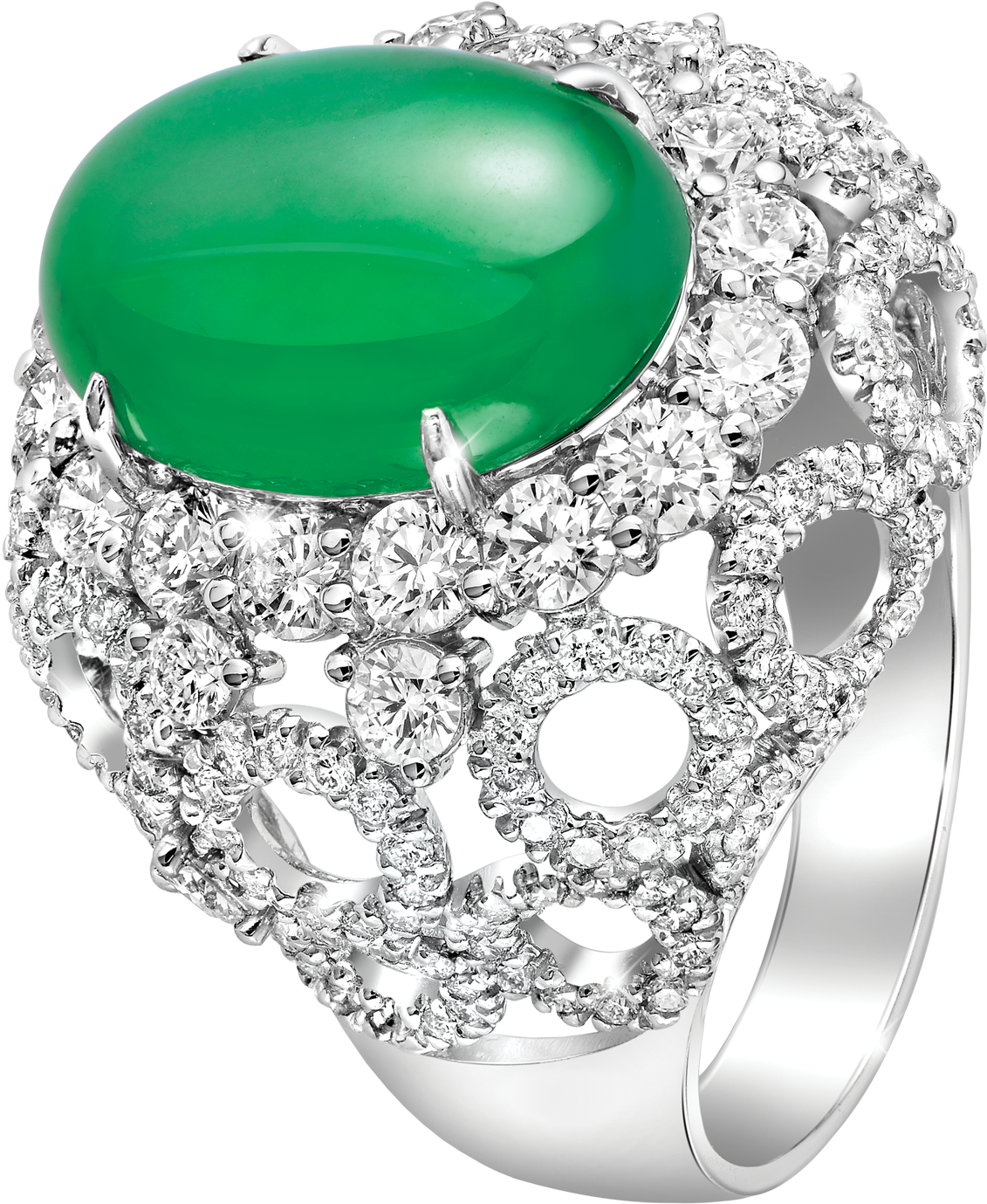 Jadeite Circles Ring (1200x1458), Png Download