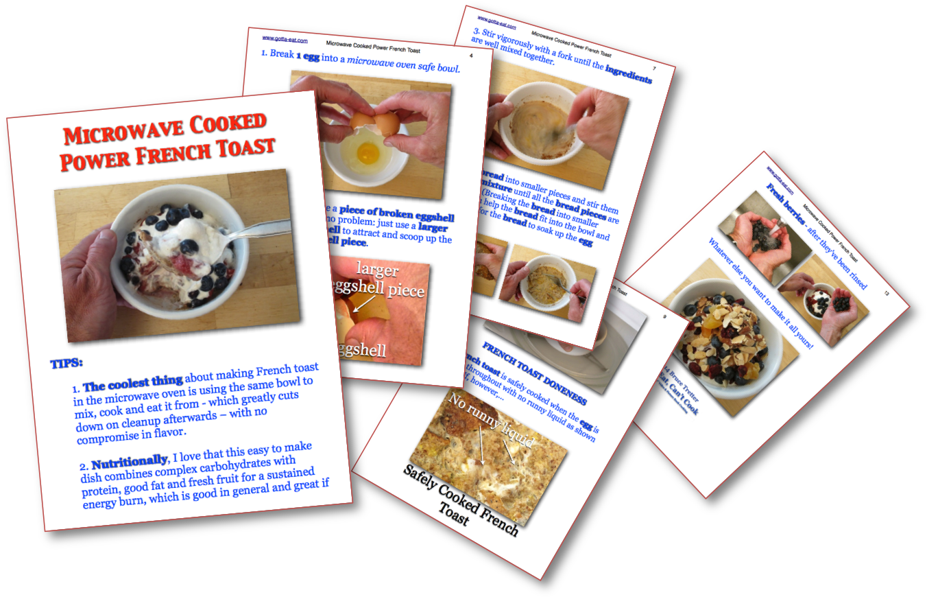 Powering Up With Microwave Cooked Power French Toast (1361x882), Png Download