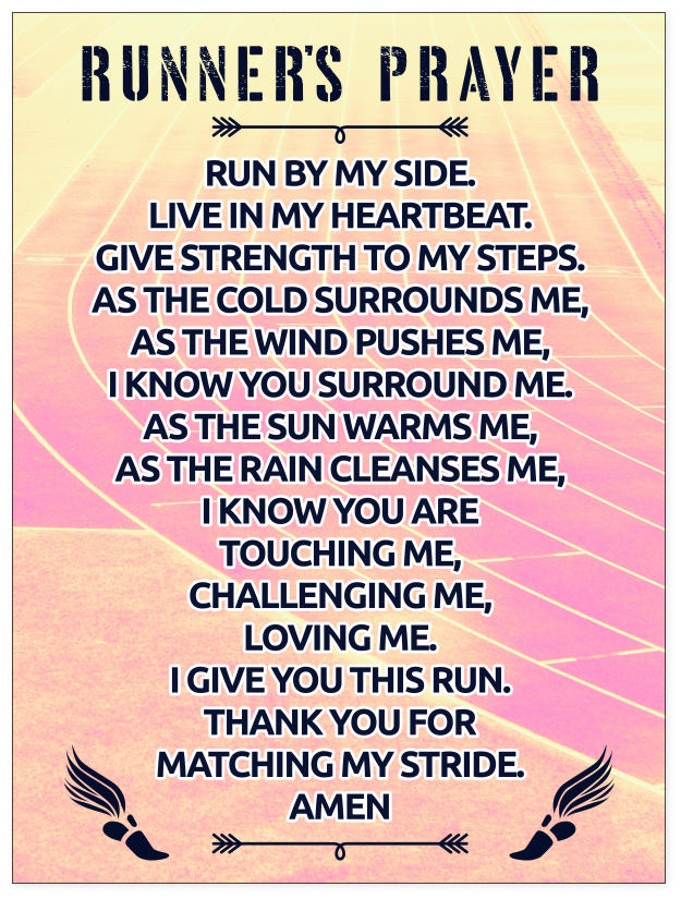 Runner's Prayer Poster (1024x1024), Png Download