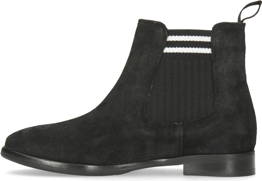 Ankle Boots Daisy 6 Lima Black Elastic Lines White (1024x1024), Png Download