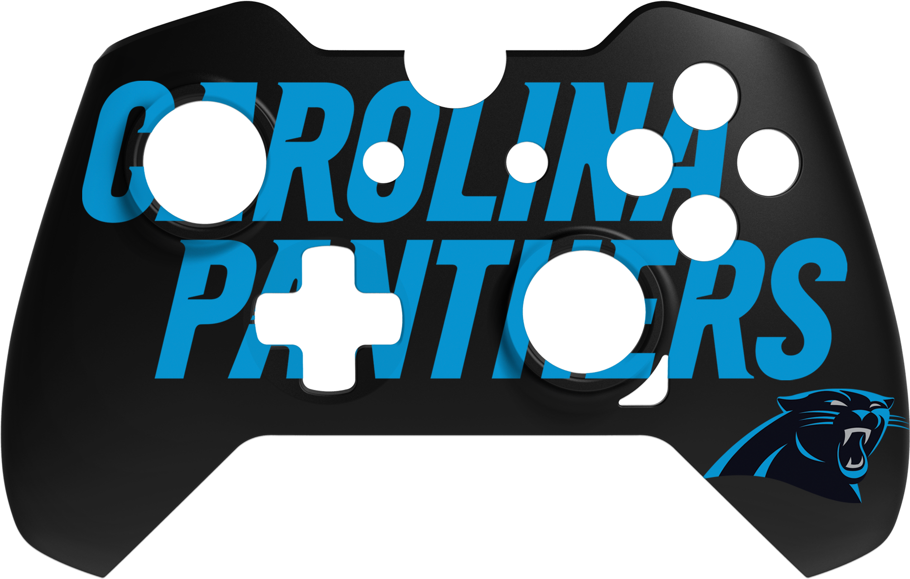 Nfl Face Off Carolina Panthers Basic Face Plate Png (2454x2454), Png Download