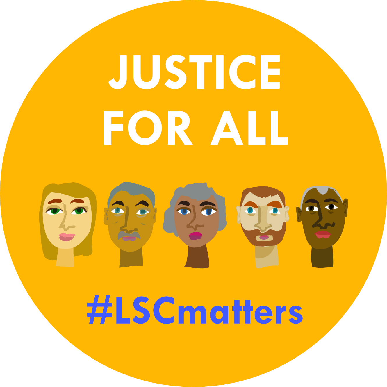 Justice For All Lsc Gold Button (1331x1331), Png Download