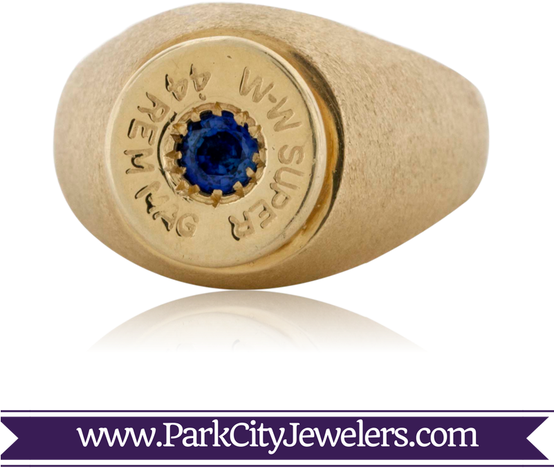 Forty Four Mag Gold Bullet Ring (760x760), Png Download