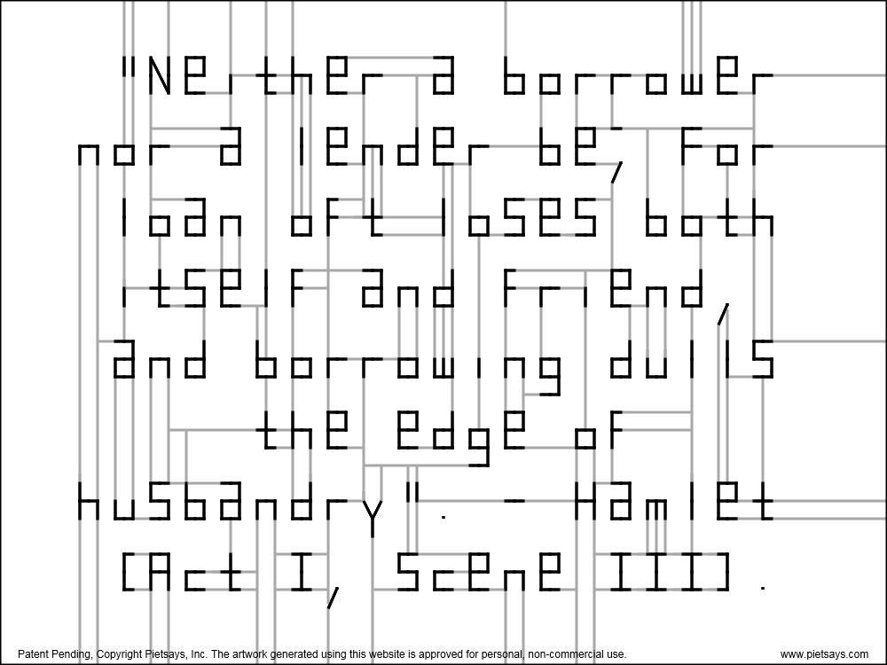 Neither A Borrower Nor A Lender Be (1000x750), Png Download