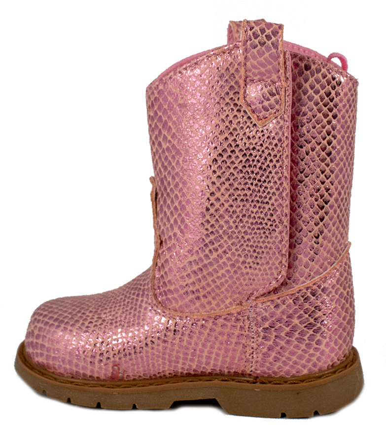 Pink Sparkle Pu Tall Western Boot (900x900), Png Download