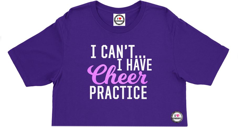 Kids Purple I Have Cheer Practice I Love Cheer® Glitter (1000x1000), Png Download