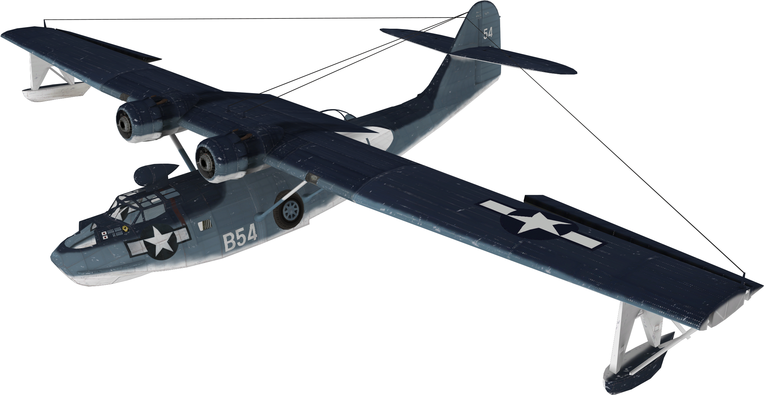 Pby Catalina Model (2594x1391), Png Download