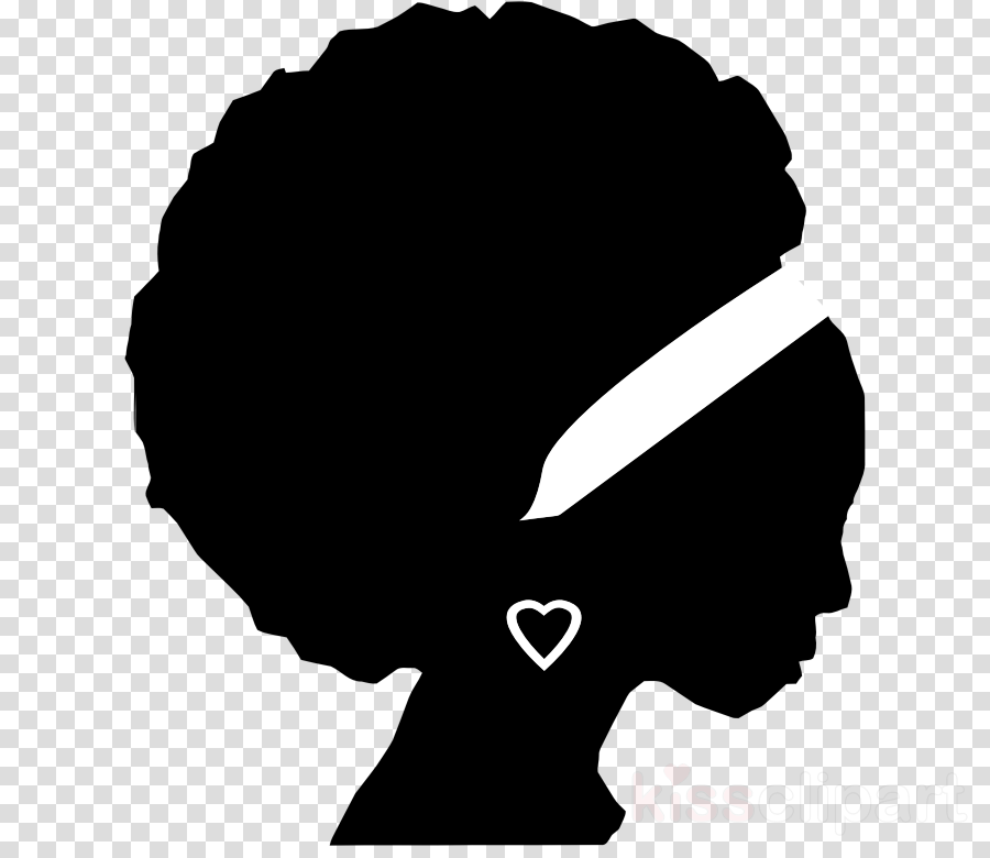 Black Woman Silhouette Clipart African Americans Clip (900x780), Png Download